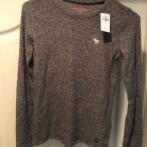 Abercrombie gray waffle shirt